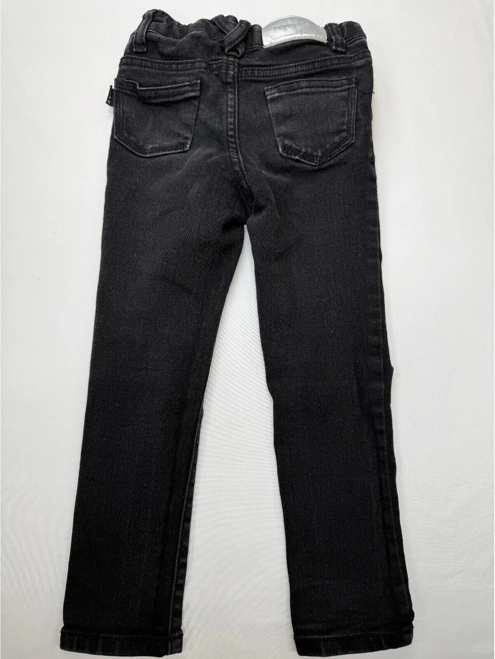 DKNY Kid's Jeans Distressed Denim Skinny Slim Stretch Size 4 Black